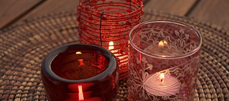 Romantische Beleuchtung auf dem Balkon