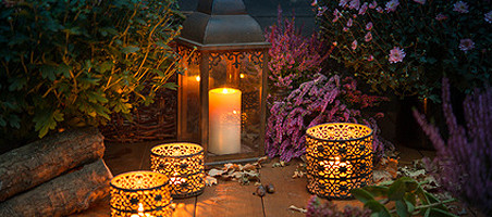 romantische Windlichter